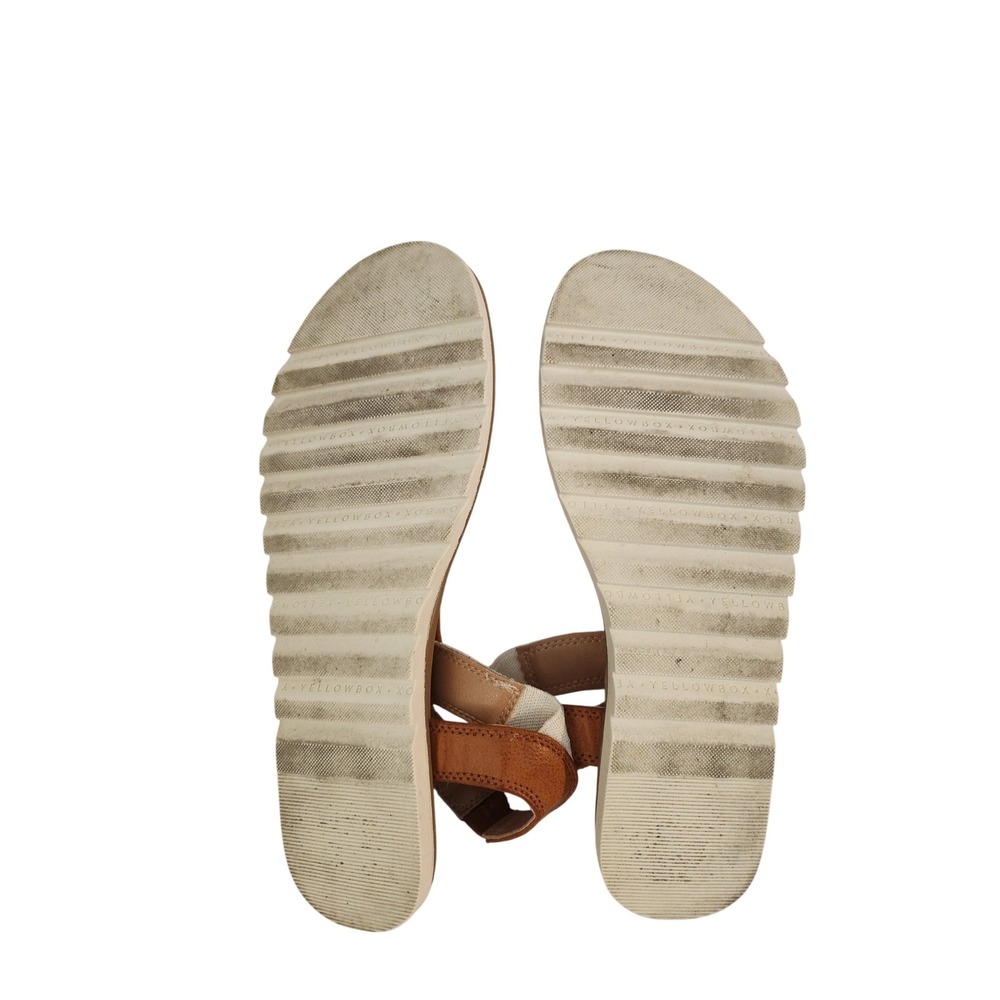 Yellow Box‎ Sporty B Tan Cream Thong Slingback Sandals Womens 7.5 - Picture 2 of 5